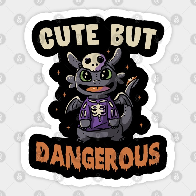 Cute But Dangerous Funny Cute Spooky Sticker by eduely